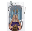 Ella Mobile 26"x45" Acrylic Hydro and Hydro (Foot Massage) Walk-In Bathtub with Left Outward Swing Door, 2 Piece Fast Fill Faucet, 2"  Drain