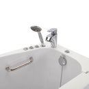 Ella Mobile 26"x45 Acrylic Air and Hydro Massage and Heated Seat Walk-In Bathtub with Right Outward Swing Door, 2 Piece Fast Fill Faucet, 2"  Drain 8