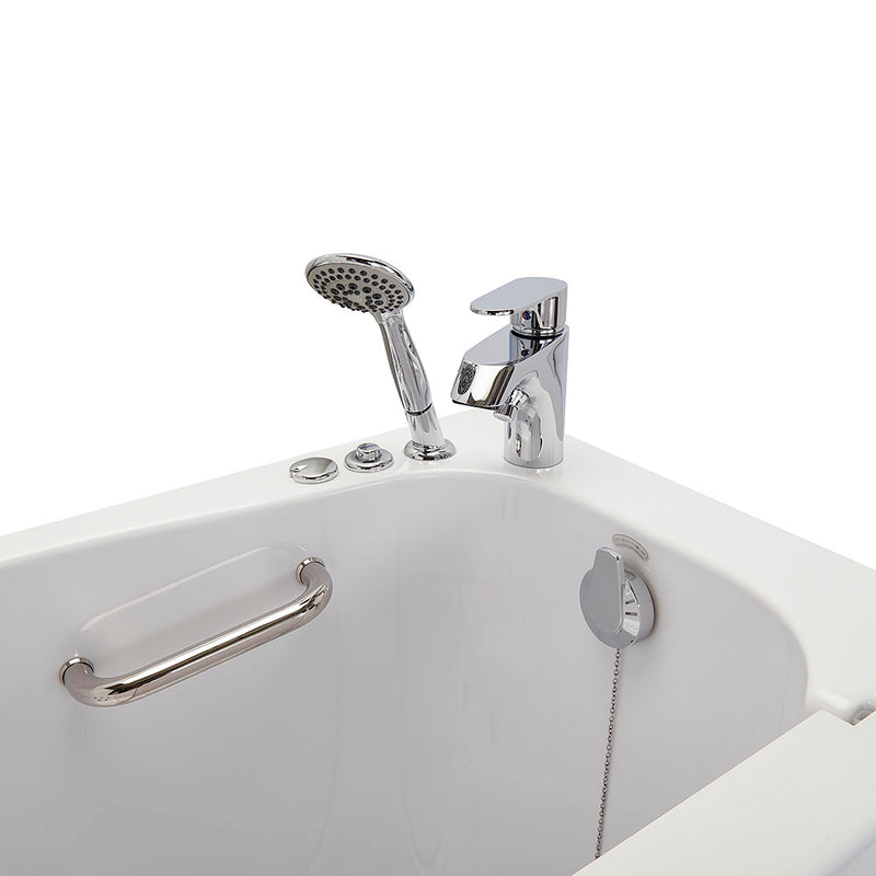 Ella Mobile 26"x45 Acrylic Hydro Massage Walk-In Bathtub with Right Outward Swing Door, Heated Seat, 2 Piece Fast Fill Faucet, 2"  Drain 8