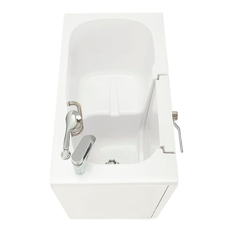 Ella Mobile 26"x45 Acrylic Soaking Walk-In-Bathtub, Left Outward Swing Door, Heated Seat,  2 Piece Fast Fill Faucet, 2"  Drain 10