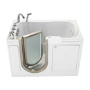Ella Peitite 28"x52" Acrylic Soaking Walk-In-Bathtub, Left Inward Swing Door, Heated Seat,  5 Piece Fast Fill Faucet, 2" Dual Drain