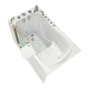 Ella Peitite 28"x52" Acrylic Air and Hydro Massage Walk-In Bathtub with Left Inward Swing Door, 5 Piece Fast Fill Faucet, 2" Dual Drain 2