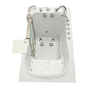 Ella Peitite 28"x52" Acrylic Air and Hydro Massage Walk-In Bathtub with Left Inward Swing Door, 5 Piece Fast Fill Faucet, 2" Dual Drain 3