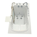 Ella Peitite 28"x52" Acrylic Hydro Massage Walk-In Bathtub with Left Inward Swing Door, 5 Piece Fast Fill Faucet, 2" Dual Drain 3