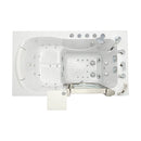 Ella Peitite 28"x52" Acrylic Air and Hydro Massage and Heated Seat Walk-In Bathtub with Right Inward Swing Door, 5 Piece Fast Fill Faucet, 2" Dual Drain 6