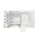 Ella Peitite 28"x52" Acrylic Air and Hydro Massage Walk-In Bathtub with Left Inward Swing Door, 5 Piece Fast Fill Faucet, 2" Dual Drain 6