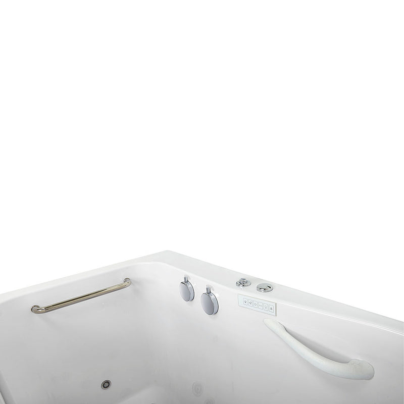 Ella Shak 36"x72" Acrylic Air and Hydro Massage w/ Independent Foot Massage Walk-In Bathtub , Left Outward Swing Door, 2" Dual Drain, Heated Seat and Backrest 3