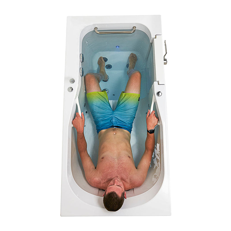 Ella Shak 36"x72" Acrylic Air and Hydro Massage w/ Independent Foot Massage Walk-In Bathtub , Right Outward Swing Door, 2" Dual Drain 2