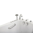 Ella Wheelchair Transfer 30"x60" Acrylic Hydro Massage Walk-In Bathtub with Right Outward Swing Door, Heated Seat, 5 Piece Fast Fill Faucet, 2" Dual Drain 10