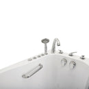 Ella Wheelchair Transfer 30"x60" Acrylic Hydro Massage Walk-In Bathtub with Right Outward Swing Door, 5 Piece Fast Fill Faucet, 2" Dual Drain 10