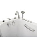 Ella Wheelchair Transfer 30"x60" Acrylic Hydro Massage Walk-In Bathtub with Left Outward Swing Door, Heated Seat, 5 Piece Fast Fill Faucet, 2" Dual Drain 9