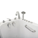 Ella Wheelchair Transfer 30"x60" Acrylic Hydro Massage Walk-In Bathtub with Left Outward Swing Door, 5 Piece Fast Fill Faucet, 2" Dual Drain 9