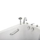 Ella Wheelchair Transfer 30"x60" Acrylic Soaking Walk-In-Bathtub, Right Outward Swing Door, Heated Seat,  5 Piece Fast Fill Faucet, 2" Dual Drain 10