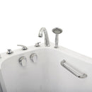 Ella Wheelchair Transfer 32"x52" Acrylic Soaking Walk-In-Bathtub, Left Outward Swing Door, 5 Piece Fast Fill Faucet, 2" Dual Drain 9