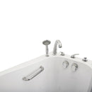 Ella Wheelchair Transfer 30"x60" Acrylic Soaking Walk-In-Bathtub, Right Outward Swing Door, 5 Piece Fast Fill Faucet, 2" Dual Drain 10