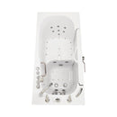 Ella Wheelchair Transfer 30"x60" Acrylic Air and Hydro Massage and Heated Seat Walk-In Bathtub with Left Outward Swing Door, 5 Piece Fast Fill Faucet, 2" Dual Drain 10
