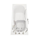Ella Wheelchair Transfer 32"x52" Acrylic Soaking Walk-In-Bathtub, Left Outward Swing Door, Heated Seat,  5 Piece Fast Fill Faucet, 2" Dual Drain 10