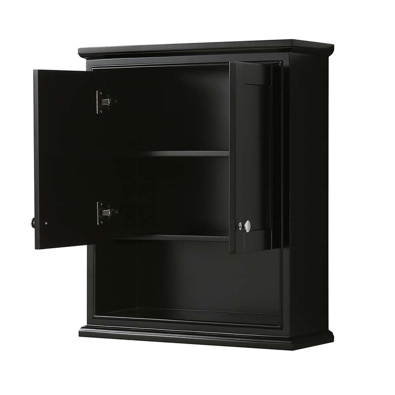 Deborah Wall-Mounted Storage Cabinet in Dark Espresso - 3