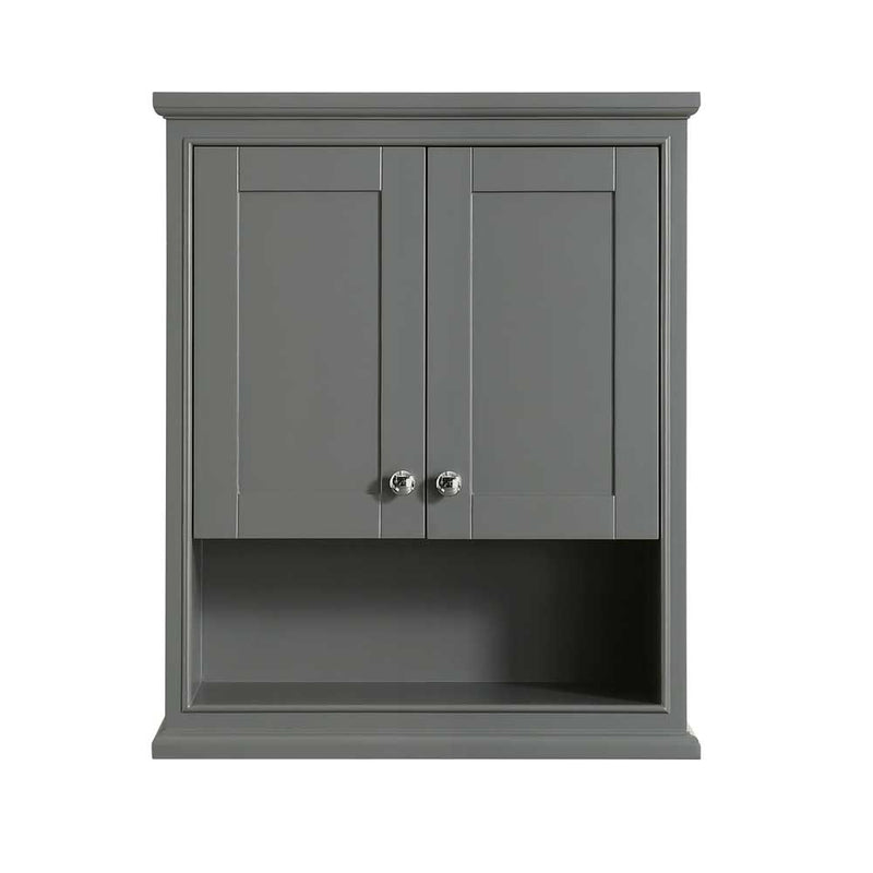 Deborah Bathroom Wall-Mounted Storage Cabinet in Dark Gray - 3