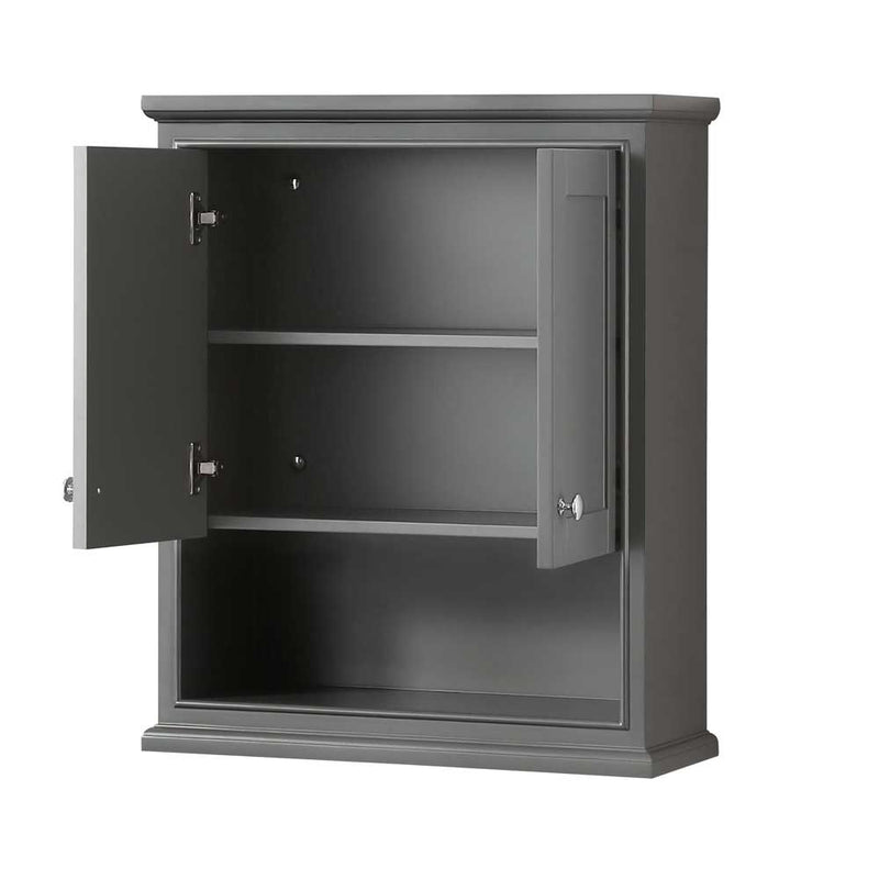 Deborah Bathroom Wall-Mounted Storage Cabinet in Dark Gray - 2