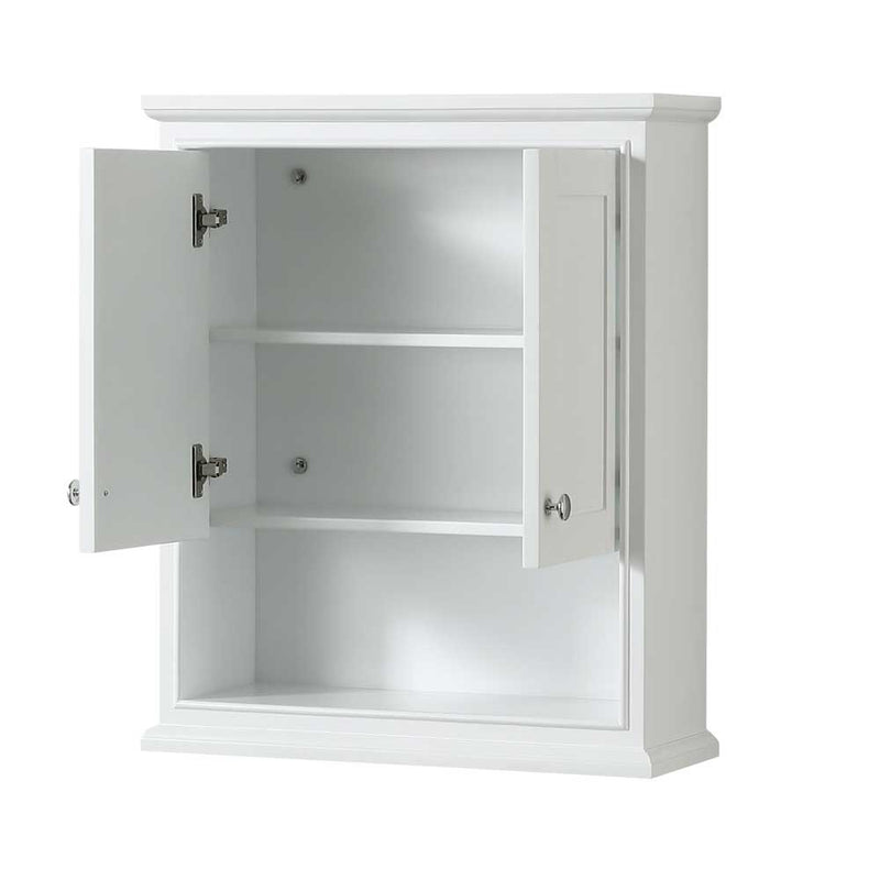 Deborah Bathroom Wall-Mounted Storage Cabinet in White - 2