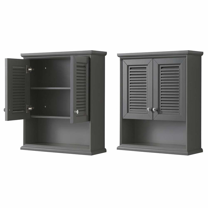 Tamara Wall-Mounted Storage Cabinet in Dark Gray - 4