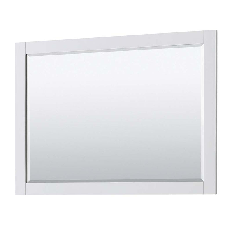 Avery 48 Inch Double Bathroom Vanity in White - Polished Chrome Trim - 48