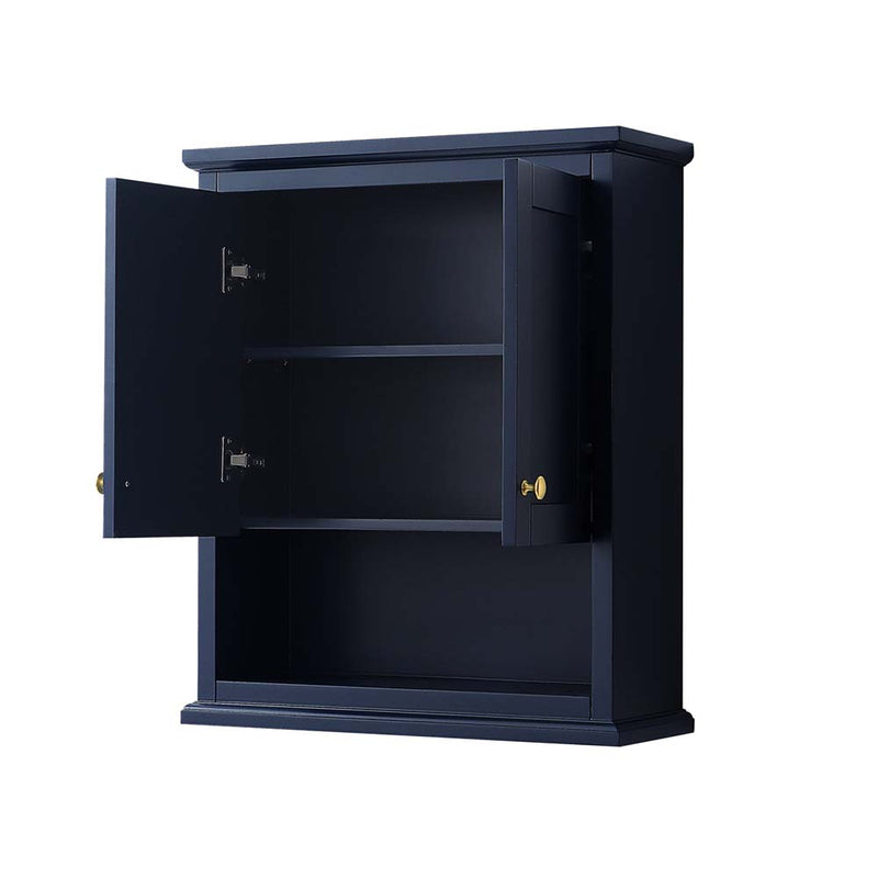 Avery Wall-Mounted Bathroom Storage Cabinet in Dark Blue - 2