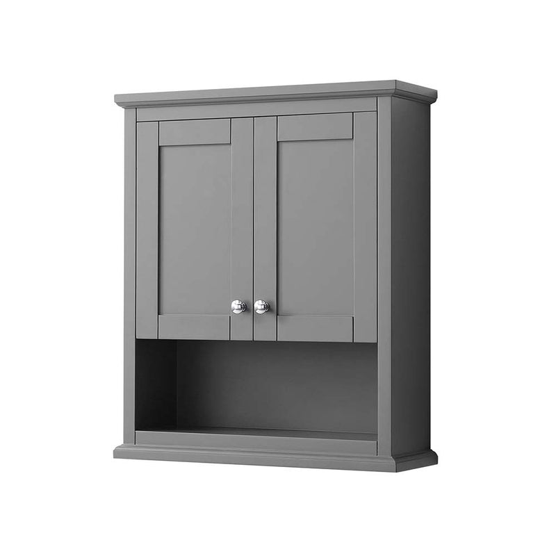 Avery Wall-Mounted Bathroom Storage Cabinet in Dark Gray