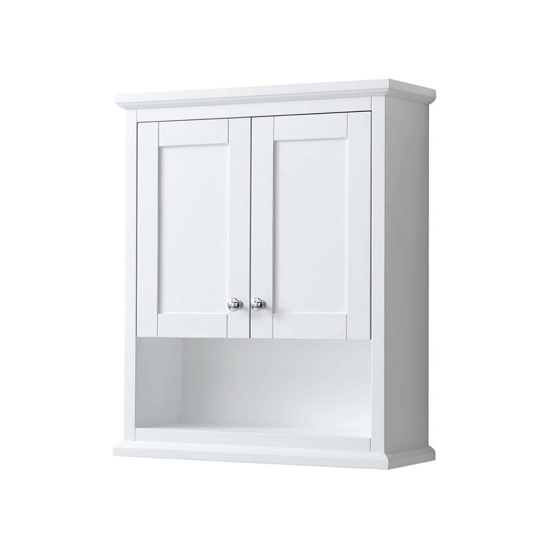 Avery Wall-Mounted Bathroom Storage Cabinet in White
