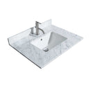 Daria 30 Inch Single Bathroom Vanity in White - Polished Chrome Trim - 36