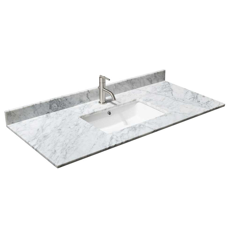 Daria 48 Inch Single Bathroom Vanity in White - Polished Chrome Trim - 36