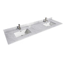 Daria 80 Inch Double Bathroom Vanity in White - Brushed Gold Trim - 45