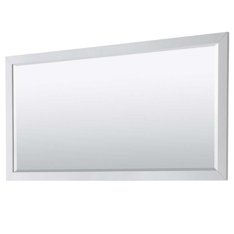 Daria 72 Inch Double Bathroom Vanity in White - Polished Chrome Trim - 85