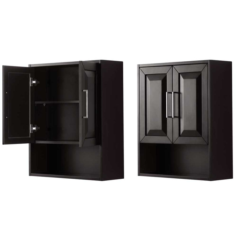 Daria Wall-Mounted Storage Cabinet in Dark Espresso - 3