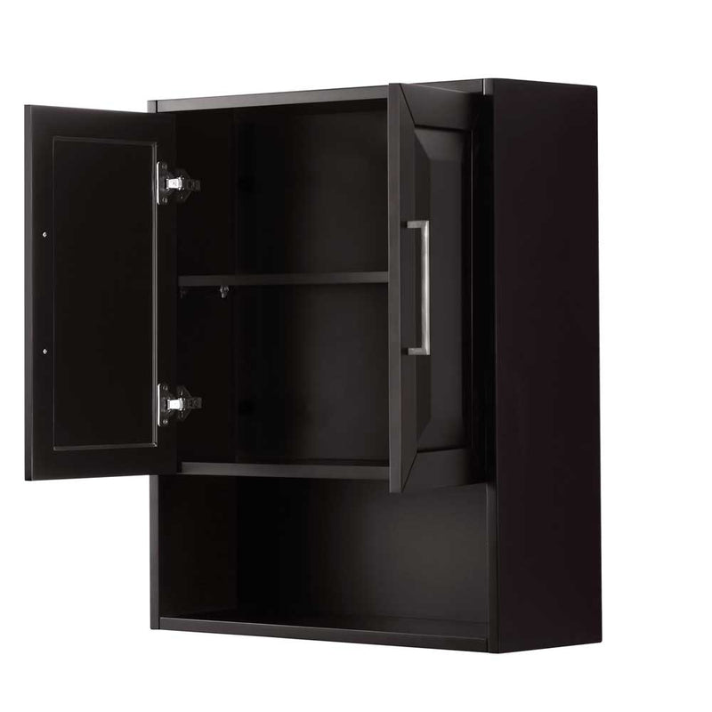 Daria Wall-Mounted Storage Cabinet in Dark Espresso - 2