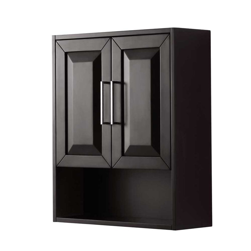 Daria Wall-Mounted Storage Cabinet in Dark Espresso