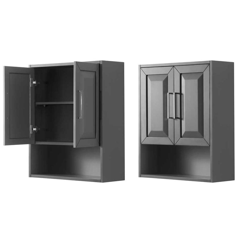 Daria Wall-Mounted Storage Cabinet in Dark Gray - 3
