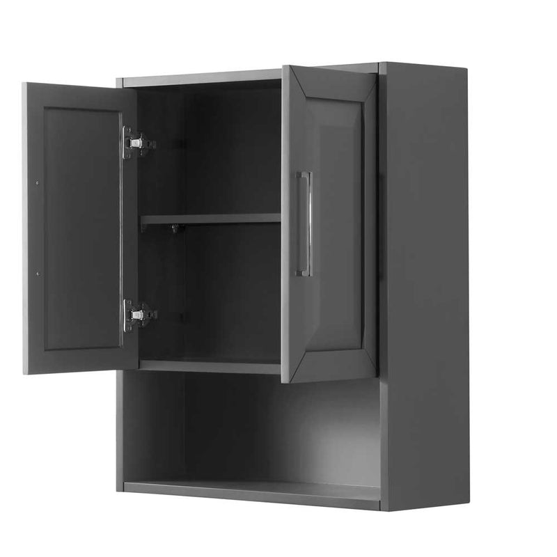 Daria Wall-Mounted Storage Cabinet in Dark Gray - 2