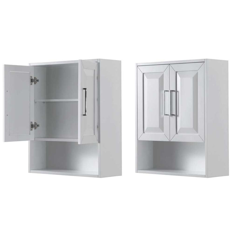 Daria Wall-Mounted Storage Cabinet in White - 3