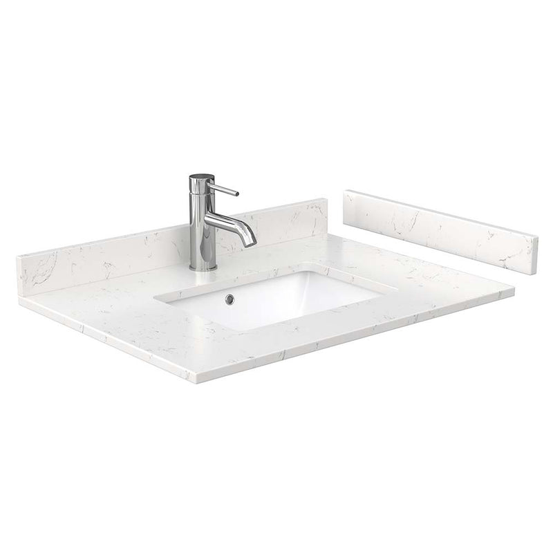 Daria 30 Inch Single Bathroom Vanity in White - Polished Chrome Trim - 20