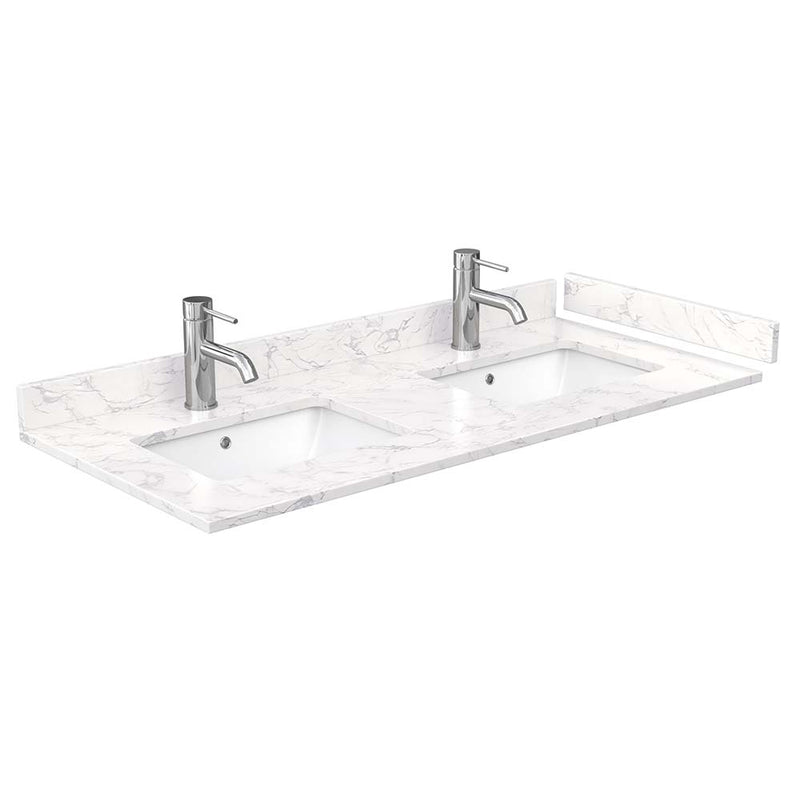Avery 48 Inch Double Bathroom Vanity in White - Polished Chrome Trim - 11