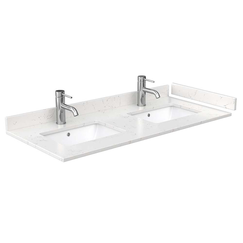 Avery 48 Inch Double Bathroom Vanity in White - Polished Chrome Trim - 20