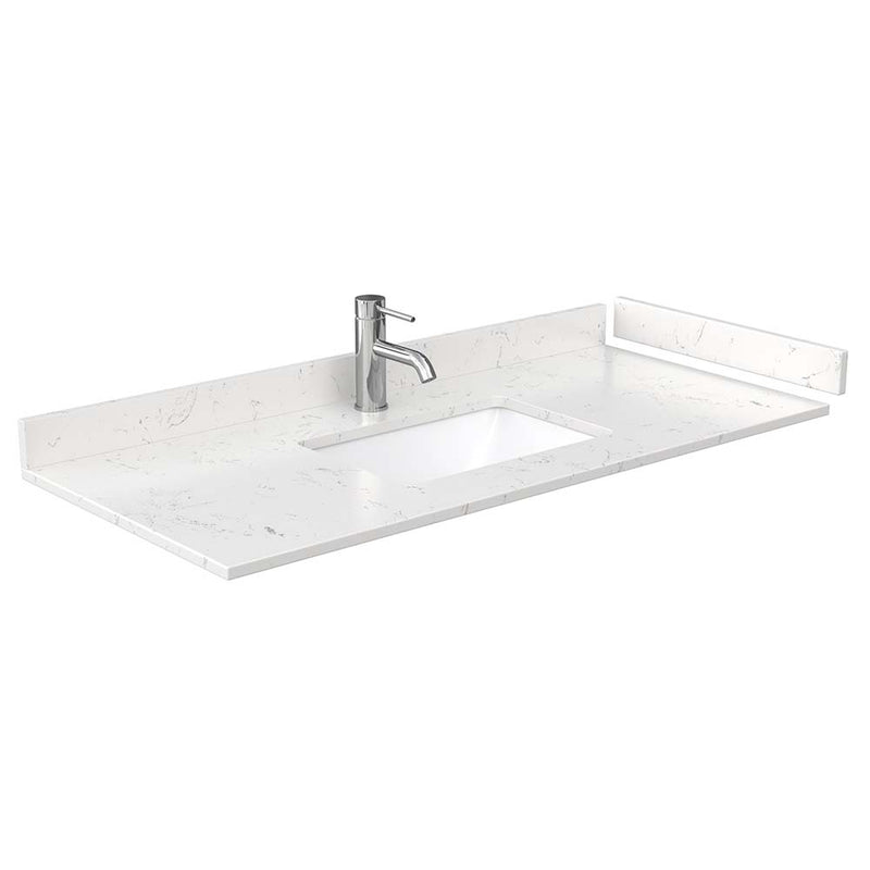 Daria 48 Inch Single Bathroom Vanity in White - Polished Chrome Trim - 20