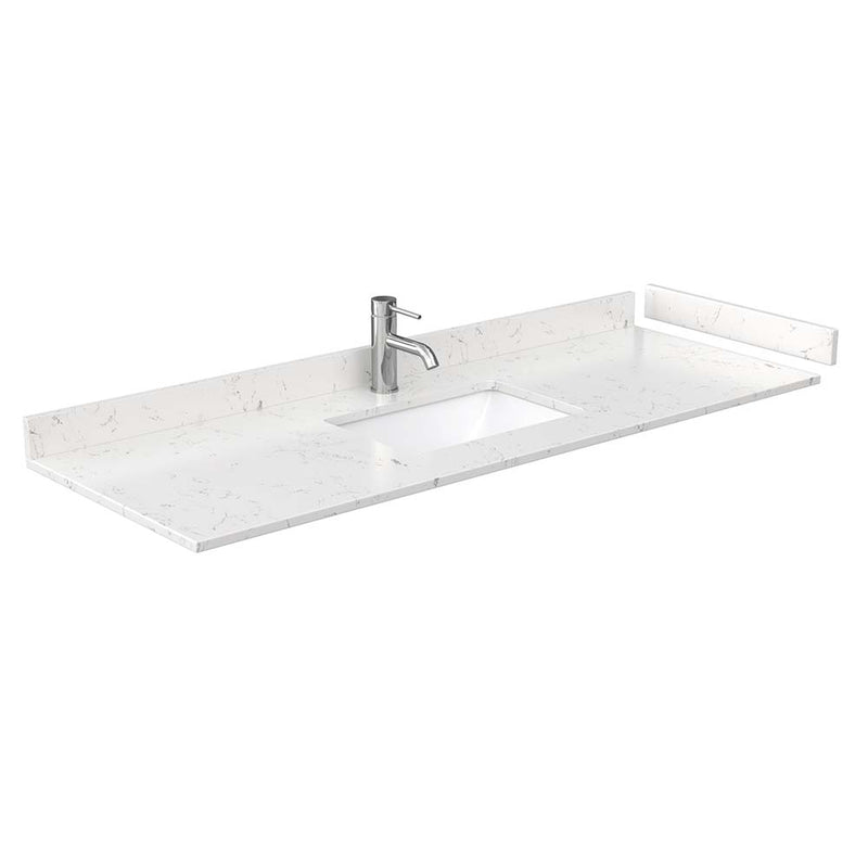 Daria 60 Inch Single Bathroom Vanity in White - Polished Chrome Trim - 11