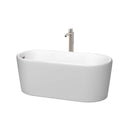Ursula 59 Inch Freestanding Bathtub in Matte White - 16