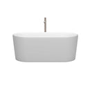 Ursula 59 Inch Freestanding Bathtub in Matte White - 17