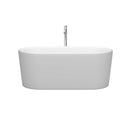 Ursula 59 Inch Freestanding Bathtub in Matte White - 22