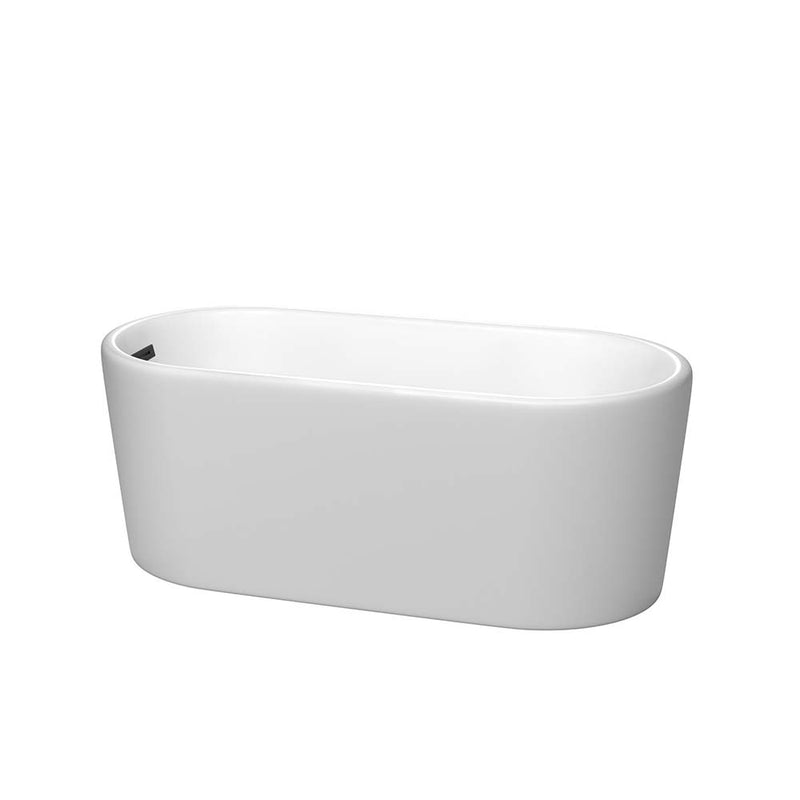 Ursula 59 Inch Freestanding Bathtub in Matte White - 6