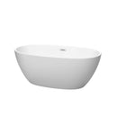 Juno 59 Inch Freestanding Bathtub in Matte White - 11